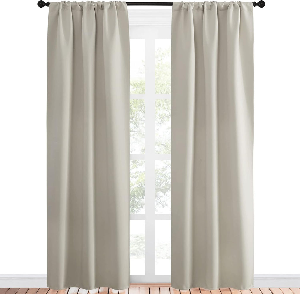Nicetown Blackout Curtains for Living Curtains, Room Darkening Window Curtain Panels, easy maintenance Solid Thermal Insulated…