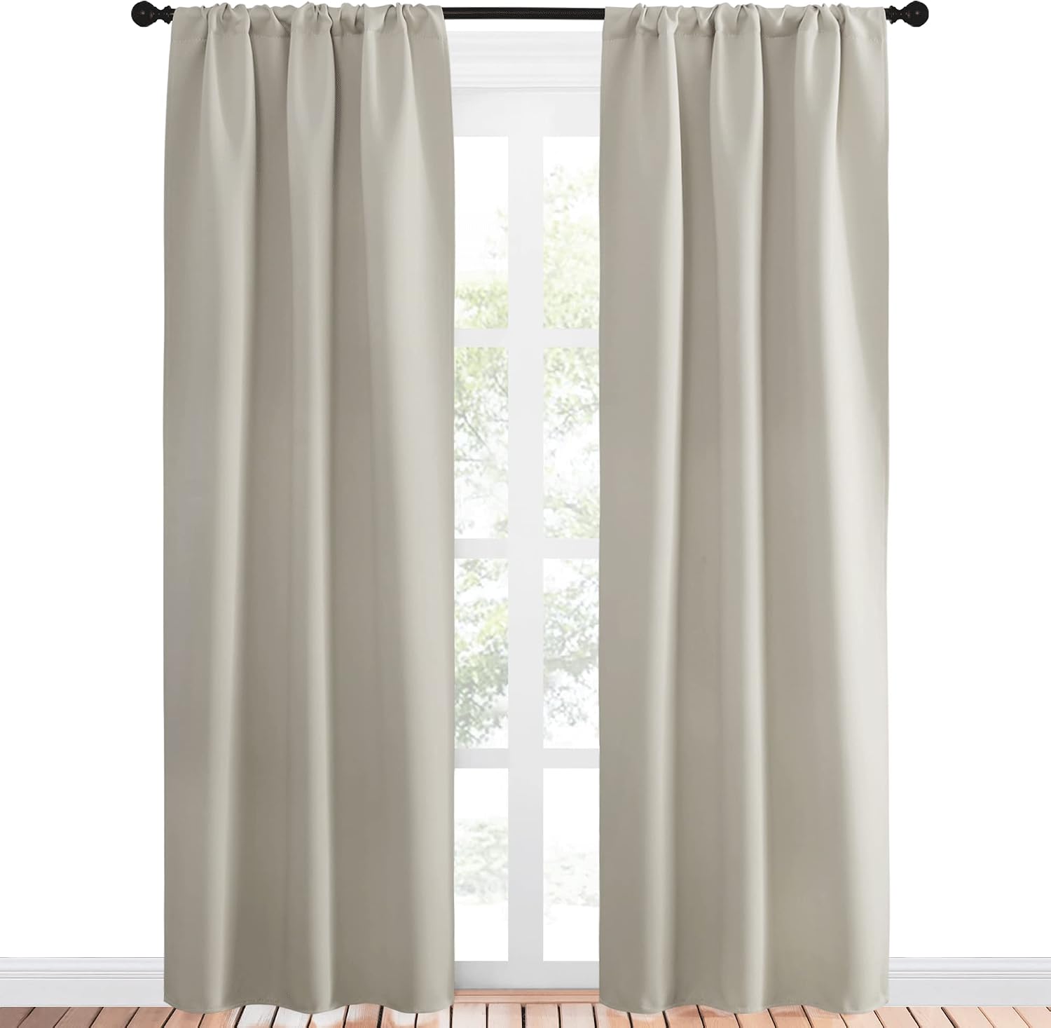 Nicetown Blackout Curtains for Living Curtains, Room Darkening Window Curtain Panels, easy maintenance Solid Thermal Insulated…