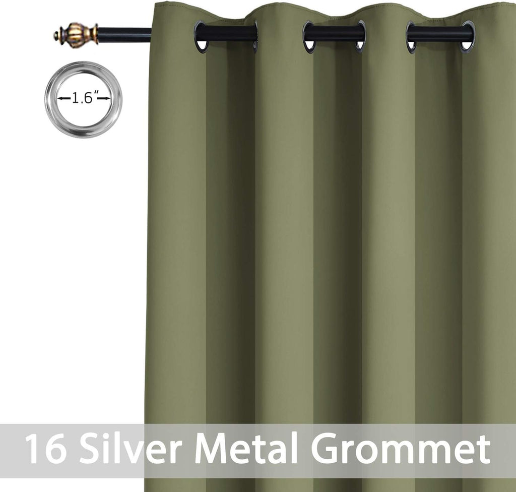 Yakamok Extra Wide Blackout Curtain for Sliding Glass Door, Grommet Thermal Insulated Room Divider Curtain 100W x 84L inch, Room…