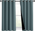 Nicetown 100% Blackout Curtains 54 inches Long, Double-Deck Completely Blackout Window Treatment Thermal Insulated Lined Drapes for Small W…