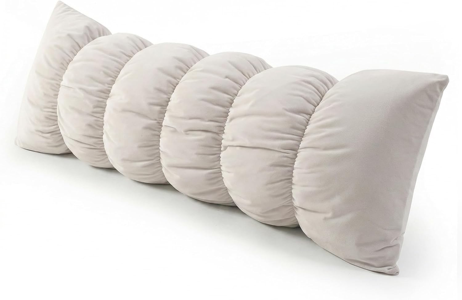Ailuteie Pat. Pend.Long Bed Pillow for Adults and Side Sleepers with Segmented Design, Soft Velvet Body Pillow with Removable Washable Pill…