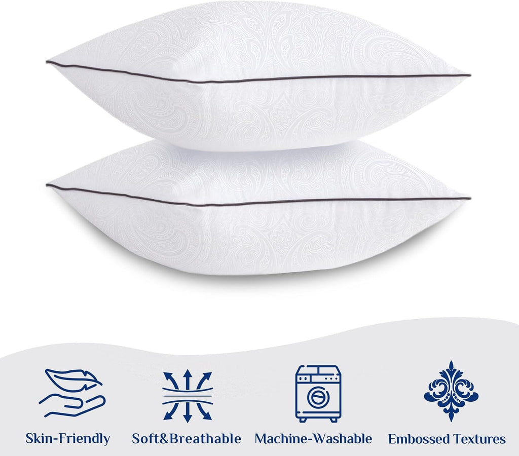 JOLLYVOGUE Euro Pillows for Sleeping, Soft and Supportive Throw Pillows for Couch, Bed and Sofa, Down Alternative Pillow, 26x26 Inches