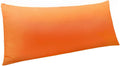 Ntbay Body Pillowcase - Brushed Microfiber 20x54 Pillowcase - Soft, Wrinkle-Free, Fade-Resistant, Stain-Resistant, Orange Body Pillow Cover…