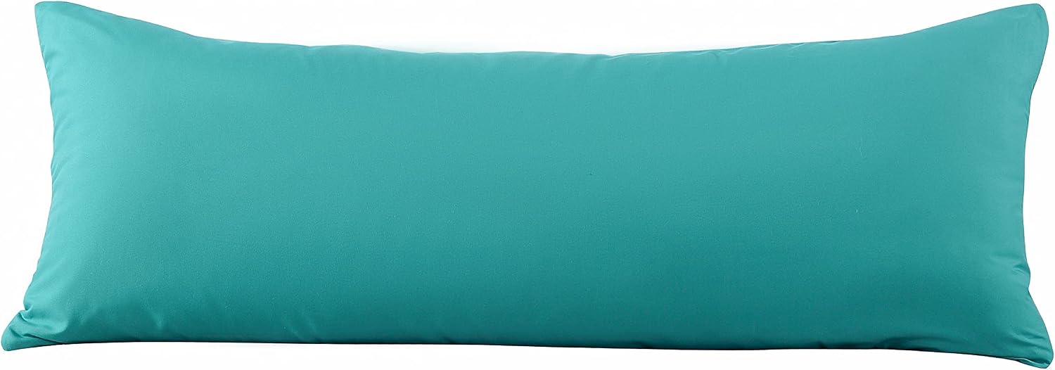 Evolive Ultra Soft Microfiber Body Pillow Cover/Pillowcases 21"x54" with Hidden Zipper Closure (21"x54" Body Pillow Cover, Peacock Blue)
