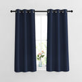 Nicetown Blackout Curtains and Drapes for Kitchen - Thermal Insulated Solid Grommet Top Blackout Panels/Draperies for Kid's Room (Navy, 1 P…