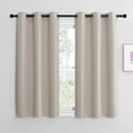 NICETOWN Kitchen Curtains for Decoration, Thermal Insulated Grommet Room Darkening Draperies/Panels for Laundry (Natural, 2 Panels, W42 x…