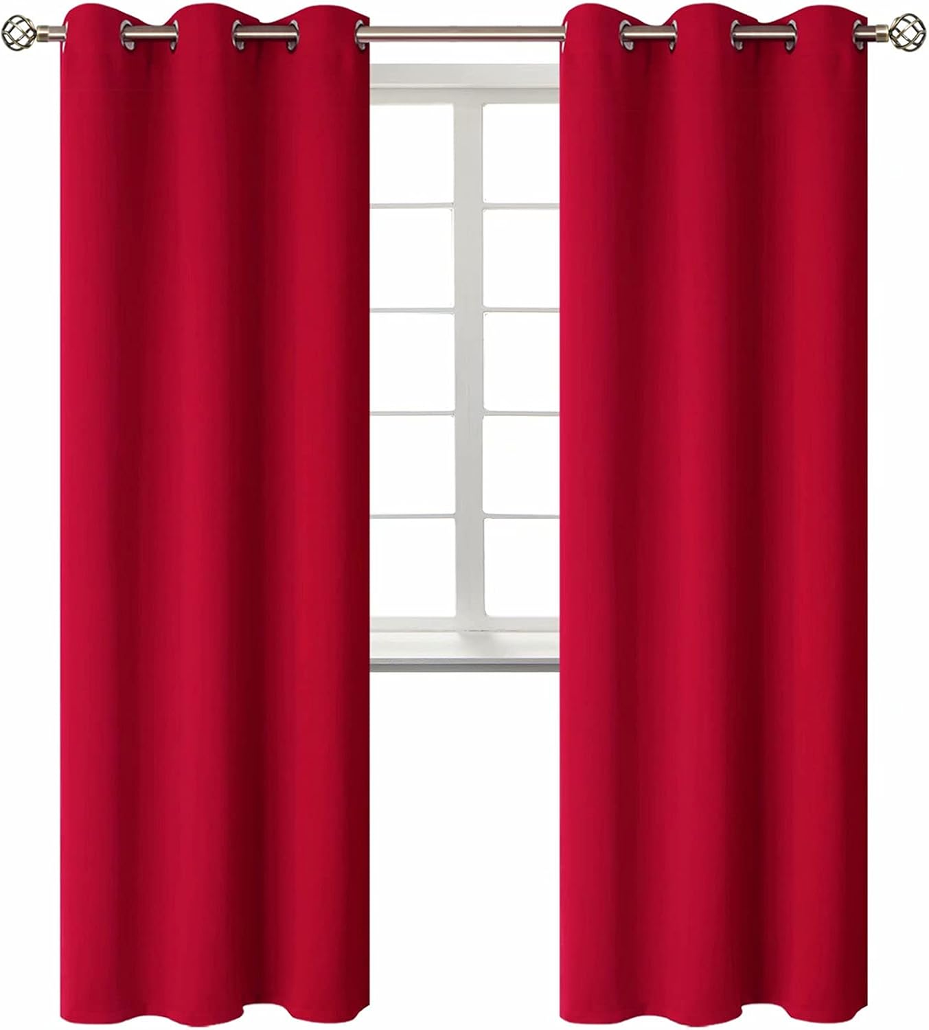 BGment Room Darkening Curtains 72 Inches Long - Grommet Thermal Insulated Drapes Window Treatment Curtains for Bedroom, 2 Panels, 42 x 72 I…
