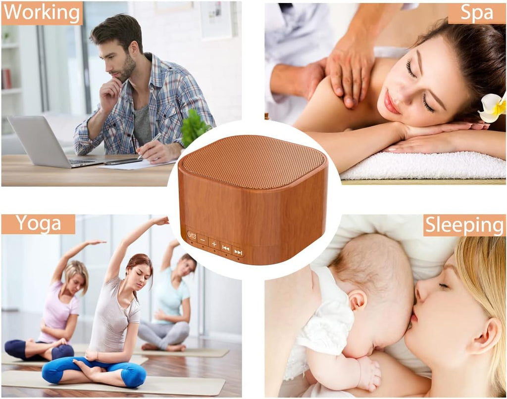 Magicteam White Noise Machine plug-in Sound Machine with 20 Non Looping Natural Soothing Sounds and Memory Function Sleep Timer Sleep Machi…