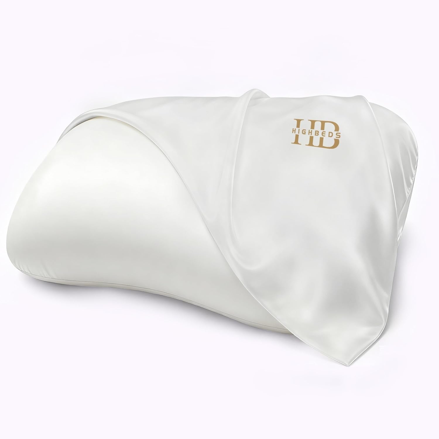 HighBeds Cervical Neck Pillow - Side Sleeper Pillow for Neck, Soft Ergonomic Memory Foam Pillows Ice Silk Zipperless Pillowcase, Eco-Frien…