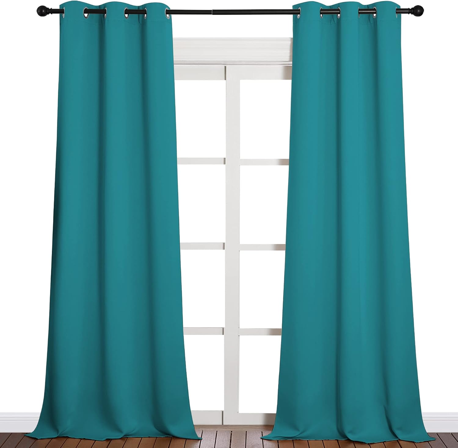 NICETOWN Room Darkening Curtains 90 inch Length 2 Panels, Thermal Insulated Grommet Blackout Curtains for Modern Casual Elegant Bedroom…