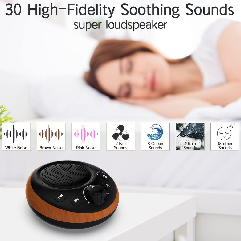 iDealSleep Brown Noise Sound Machine White Noise Machine Nonstop 30 Soothing Sounds Sound relaxation for Baby Kids Adults Sleep Machine…