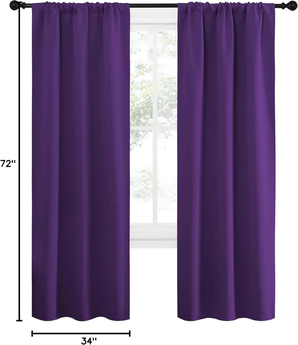 NICETOWN Blackout Curtains for Living Curtains, Triple Weave Home Decoration Thermal Insulated Solid Blackout Curtains & Drapes for…