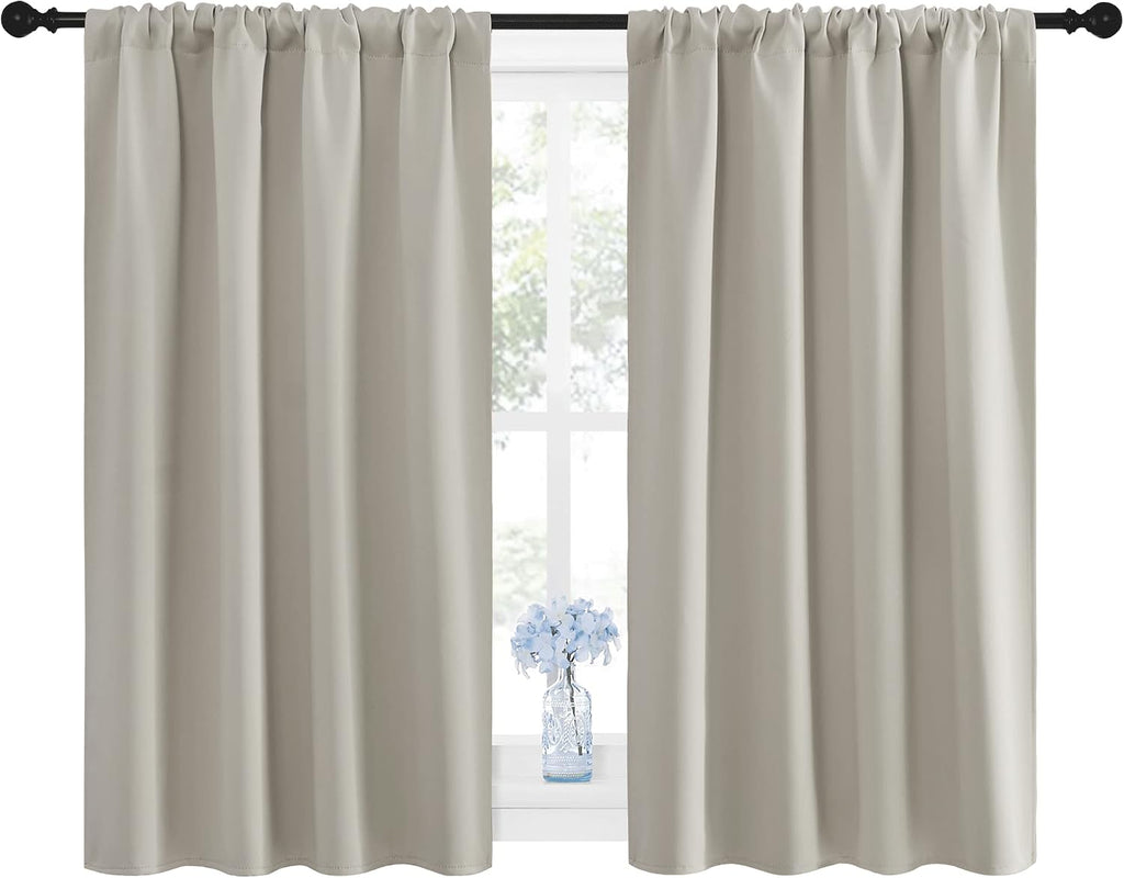 Nicetown Blackout Curtains for Living Curtains, Room Darkening Window Curtain Panels, easy maintenance Solid Thermal Insulated…
