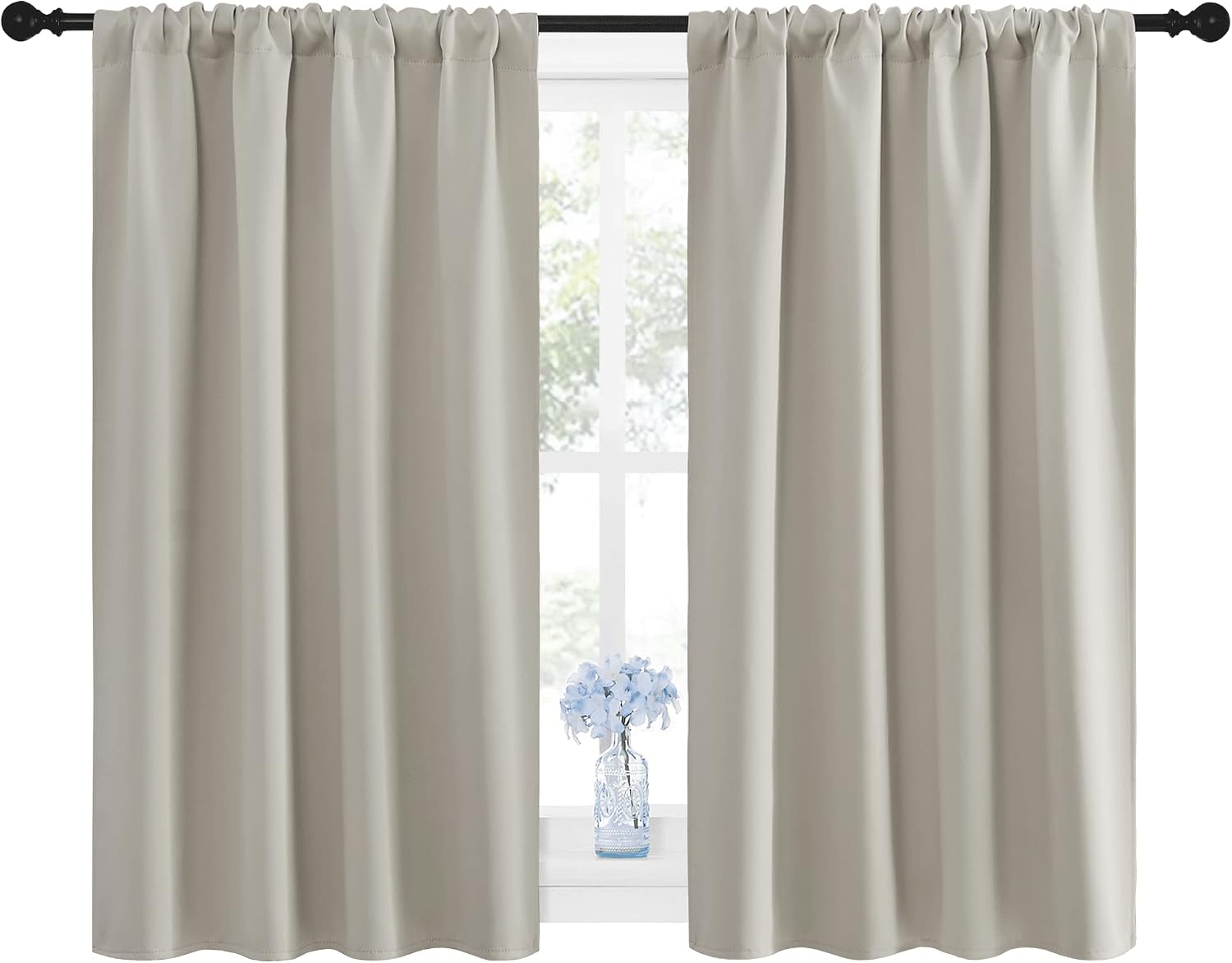 Nicetown Blackout Curtains for Living Curtains, Room Darkening Window Curtain Panels, easy maintenance Solid Thermal Insulated…