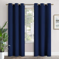 YoungsTex Navy Blue Blackout Curtains 84 Inches Long for Bedroom - Thermal Insulated Drapes with Grommet Room Darkening for Living Room Pri…