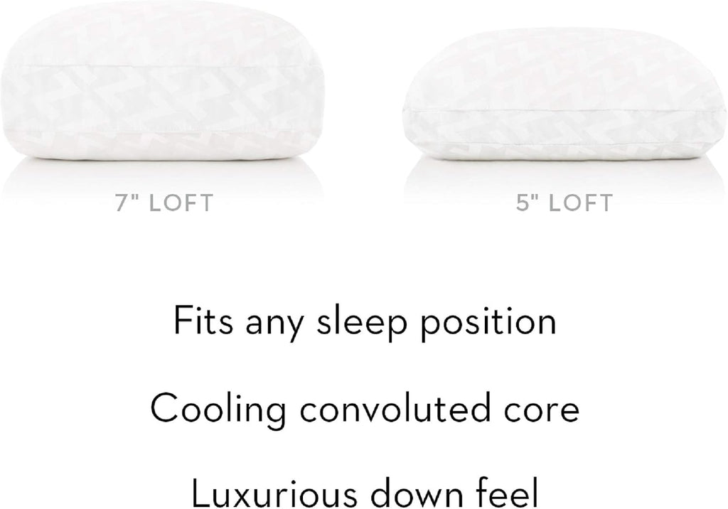 Z CONVOLUTION Pillow - Gel Infused DOUGH Memory Foam Core with GELLED MICROFIBER Fill - 3 Levels of Support - 3 Year Warranty - King…