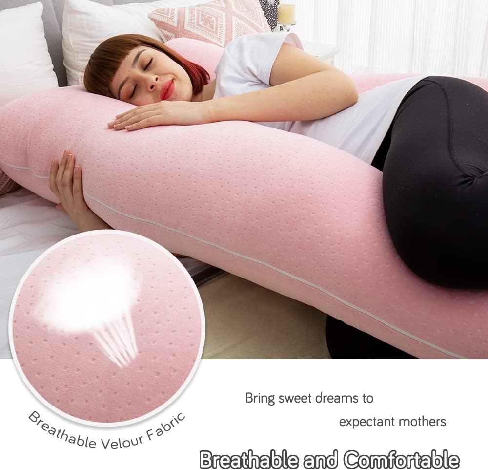 60 Inch Pregnancy Pillows for Sleeping, Extra Large U Shaped Body Pillow, Pregnancy Pillow, Maternity Pillow for Pregnant Women with…