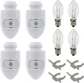 Creative Hobbies Auto On Sensor Plug in Night Light Module Includes 4 Bulbs and 4 Metal Clips, Great for Making Your Own Decorative Night…