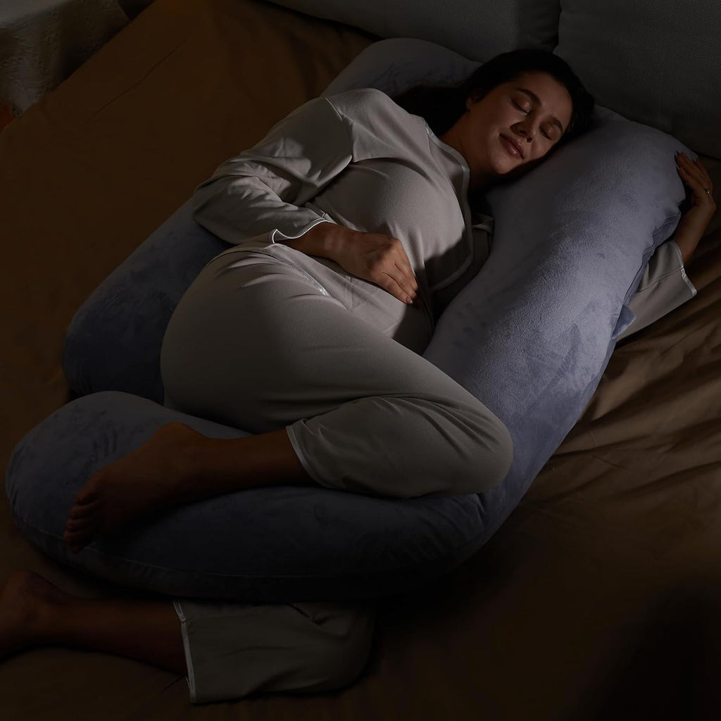 Momcozy Pregnancy Pillows for Sleeping, U Shaped Full Body Maternity Pillow with Removable Cover - Support for Back, Legs, Belly, HIPS…