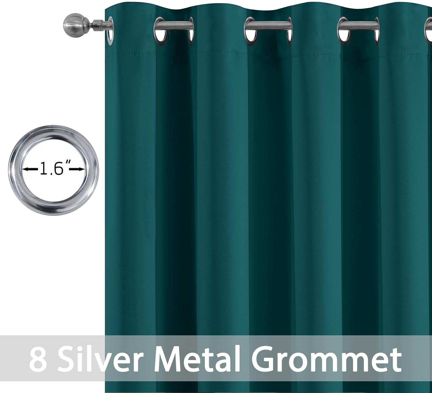 Yakamok Blackout Curtains for Bedroom 2 Panels Set 72 Inch Length Thermal Insulated Room Darkening Dark Black Out Drapery Grommet Window…