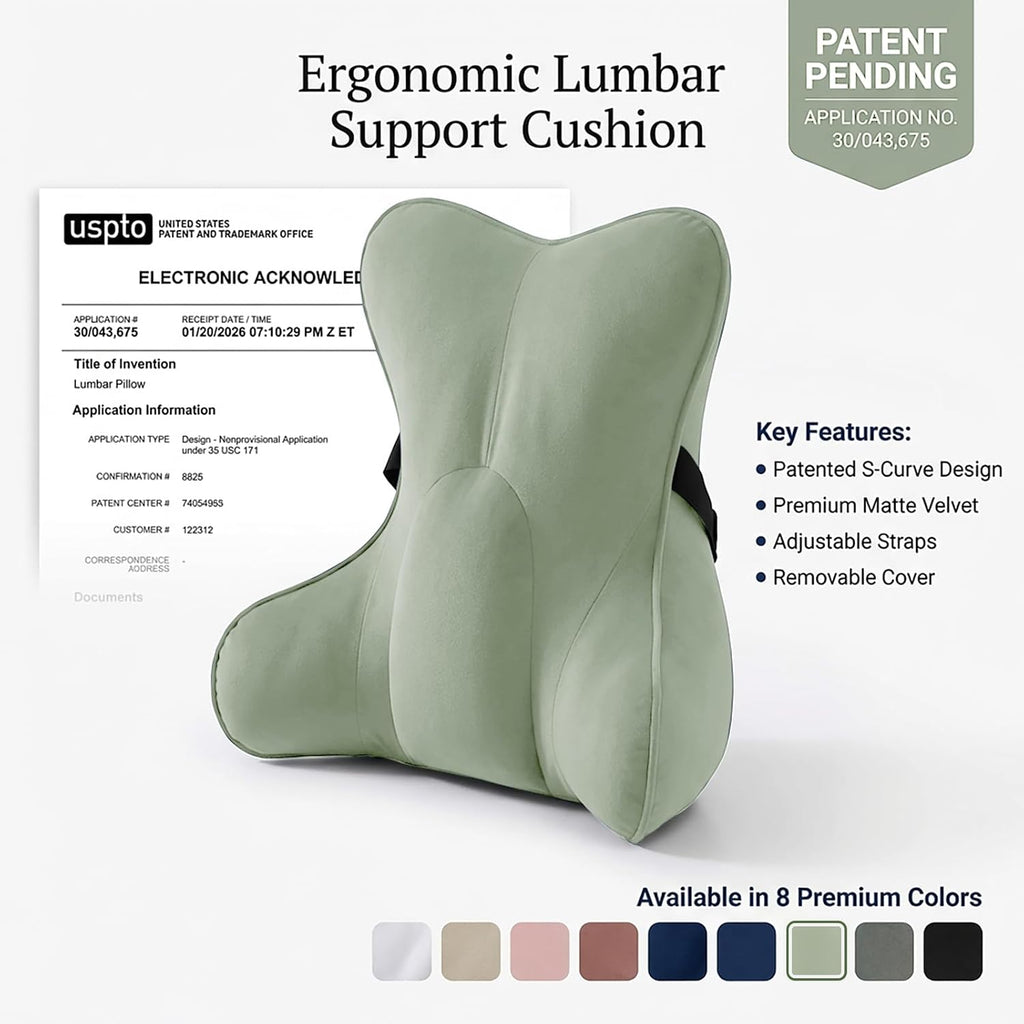 Ailuteie Lumbar Support Pillow (Pat. Pend) for Couch & Recliner, Ergonomic Chair Back Support for Lower Back, Back Support for Couch, with…