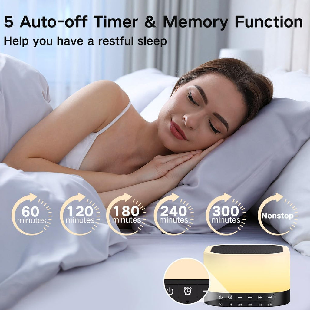 SleeZOO Sound Machine White Noise Machine with 25 Soothing Sounds 12 Colors Light with 10 Adjustable Levels 32 Adjustable Volumes 5 Timers…