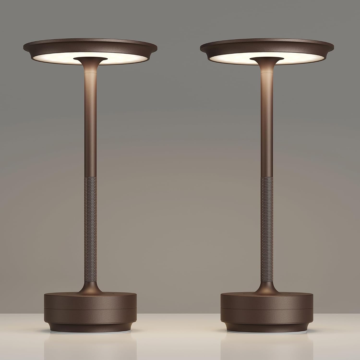 2 Pack Rechargeable Table Lamps Cordless, Portable 5000mAh Outdoor Table Light, 3 Color Stepless Dimming LED Table Lamp with Memory…