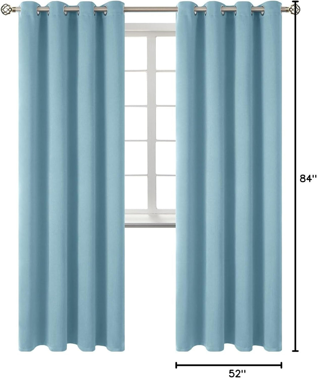 BGment Room Darkening Curtains 84 Inches Long - Grommet Thermal Insulated Drapes Window Treatment Curtains for Bedroom, 2 Panels, 52 x 84 I…