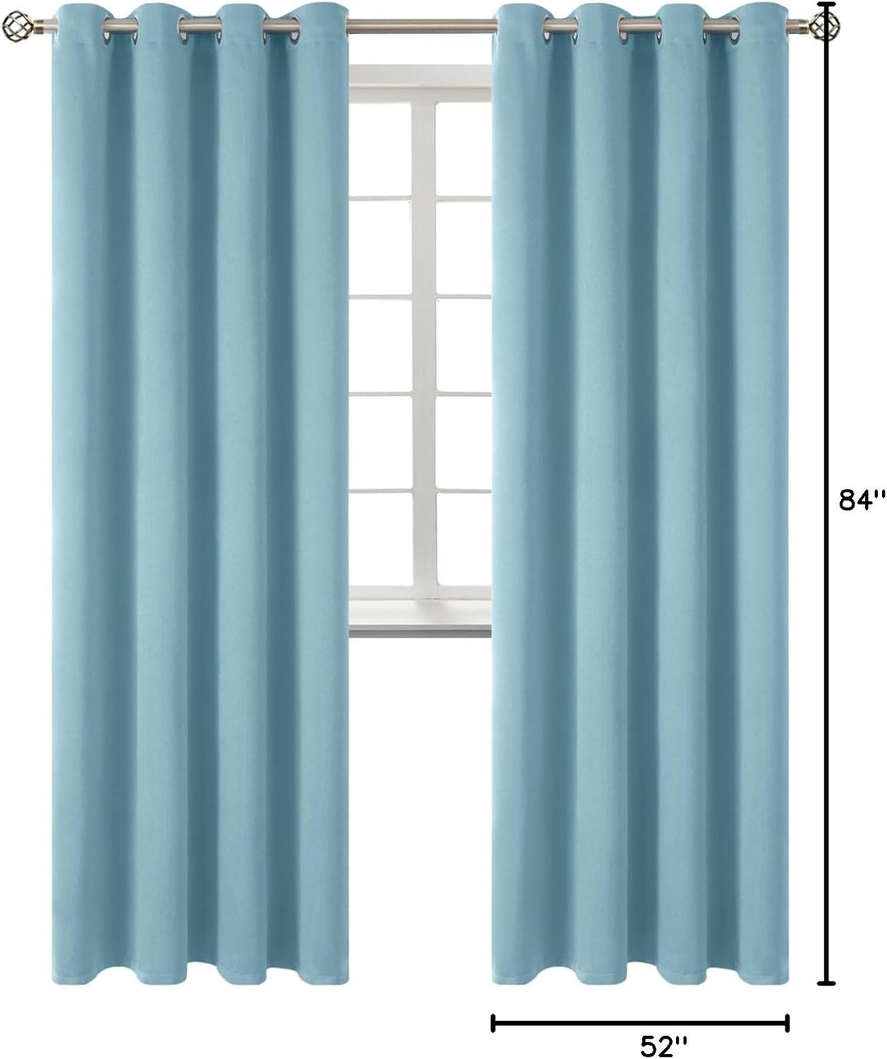 BGment Room Darkening Curtains 84 Inches Long - Grommet Thermal Insulated Drapes Window Treatment Curtains for Bedroom, 2 Panels, 52 x 84 I…