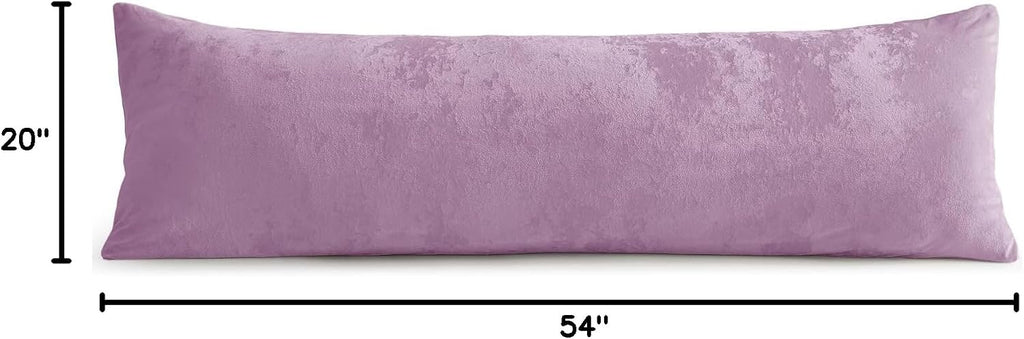 BEDELITE Velvet Body Pillow Cover with Zipper, Soft and Plush 20x54 Long Pillow Case, Velvety Smooth and Cozy Body Pillow Pillowcase for…