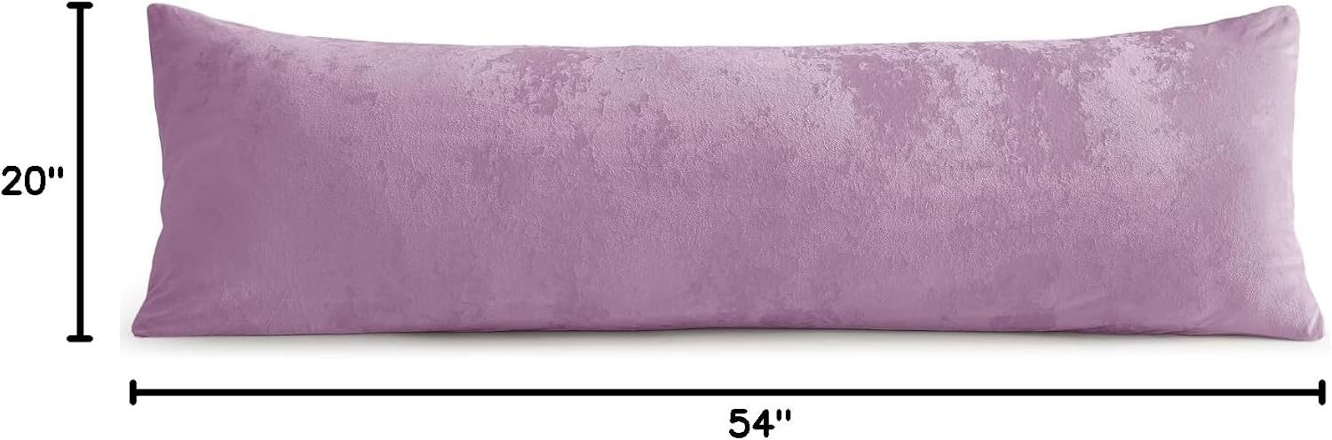 BEDELITE Velvet Body Pillow Cover with Zipper, Soft and Plush 20x54 Long Pillow Case, Velvety Smooth and Cozy Body Pillow Pillowcase for…