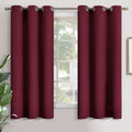 YoungsTex Burgundy Blackout Curtains 63 Inch Length 2 Panels for Bedroom - Thermal Insulated Drapes with Grommet Room Darkening for Living…