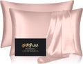 Home Silk Pillowcase 2 Pack, Natural Mulberry Silk Pillow Case, Anti Acne Silk Pillowcase for Hair and Skin, King Size Silk Satin Pillowcas…