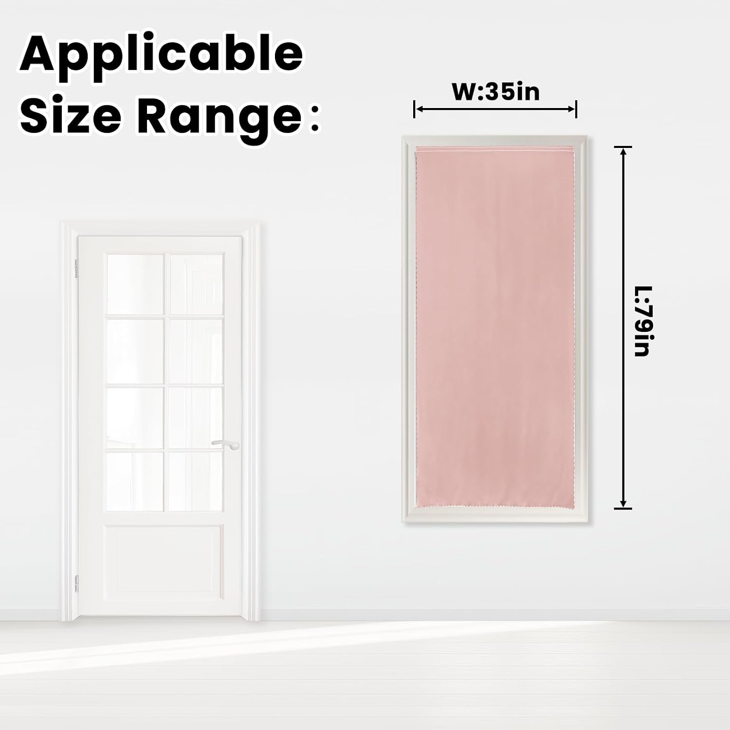 Self Adhesive Blackout Curtains- Stick on Curtains Shades Window Blinds Curtains No Rod Needed Easy to Hang Curtain, Use for Bedroom…