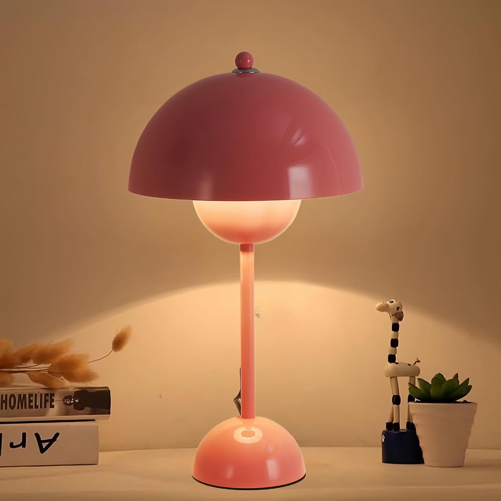 COSYLUX Modern Small Table Lamp for Bedroom, Cute Dome Shade Reflecting Light Reading Lamp for Living Room, Kid's Room, Study, Office…