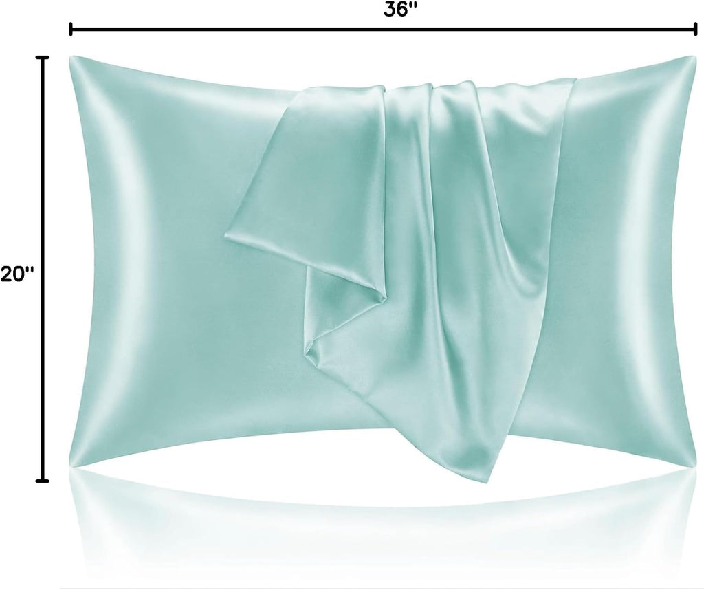 Bedelite Satin Pillowcase for Hair and Skin, Super Soft and Cooling Similar to Silk Pillow Cases 2 Pack with Envelope Closure, Gift for Wom…