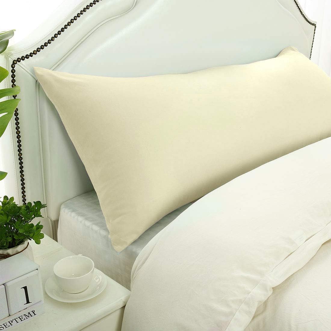 uxcell 100% Microfiber Body Pillow Cover | 1800 Thread Count Pillowcase | Soft Pillow Case with Envelope Closure | 90 GSM Ployester | No Wr…