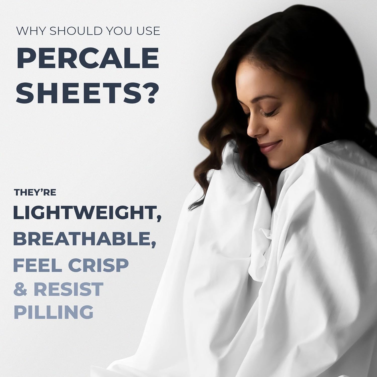 SweaveBedding 100% Egyptian Cotton Percale Sheets Twin Size - Genuine Luxurious 400 Thread Count - Naturally Crisp, Breathable, Skin-Friend…