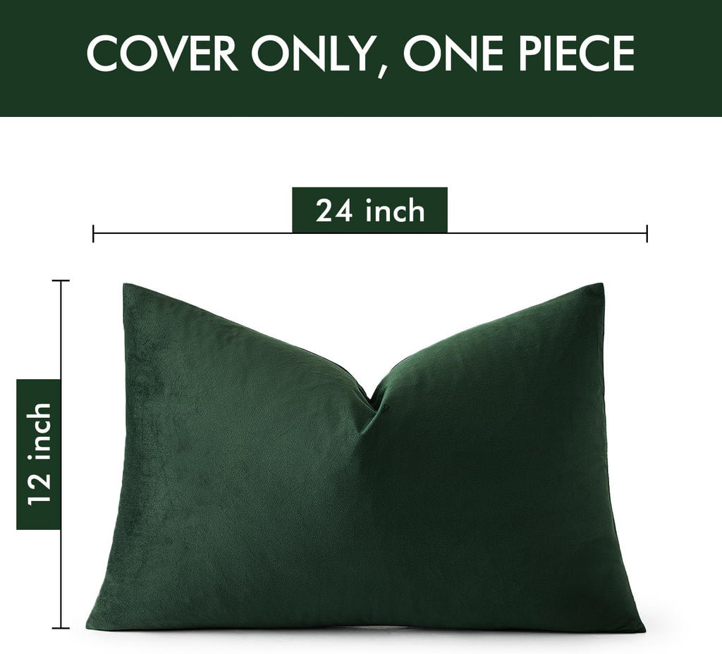 Miulee Velvet Pillow Cover Soft Luxury Decorative Throw Pillow Cover Single Lumbar Rectangle Cushion Case Home Decor for Couch Sofa Bedroom…