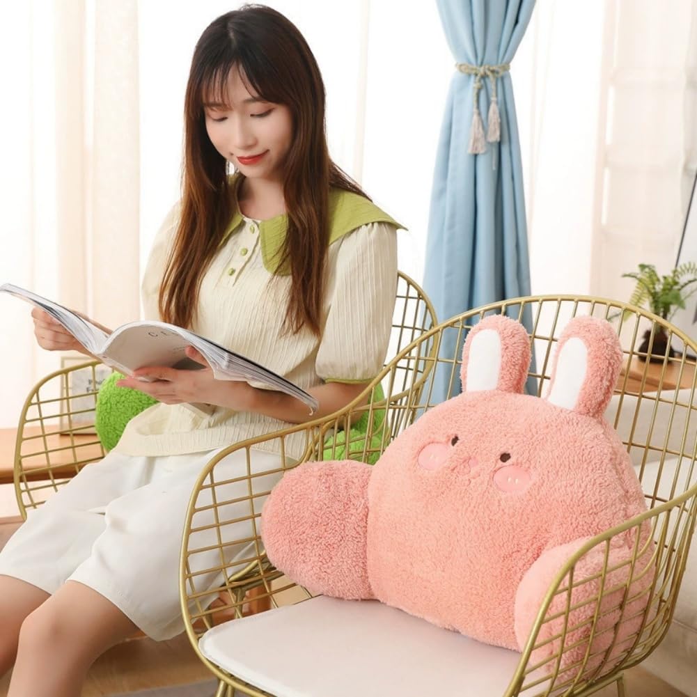 Cute Cartoon Reading Pillow Soft Bed Rest Lumbar Pillow Comfortable Bed Wedge Backrest Chair Cushion for Reading, Relaxing, Watching TV, Gaming
