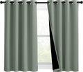Nicetown 100% Blackout Curtains 54 inches Long, Double-Deck Completely Blackout Window Treatment Thermal Insulated Lined Drapes for Small W…