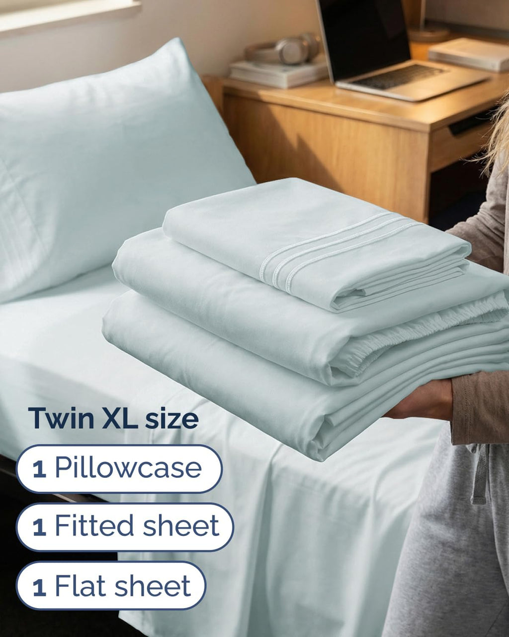 Twin XL Size 3 Piece Sheet Set - Comfy Breathable & Cooling Sheets - Hotel Luxury Bed Sheets for Women & Men - Deep Pockets, Easy-Fit…