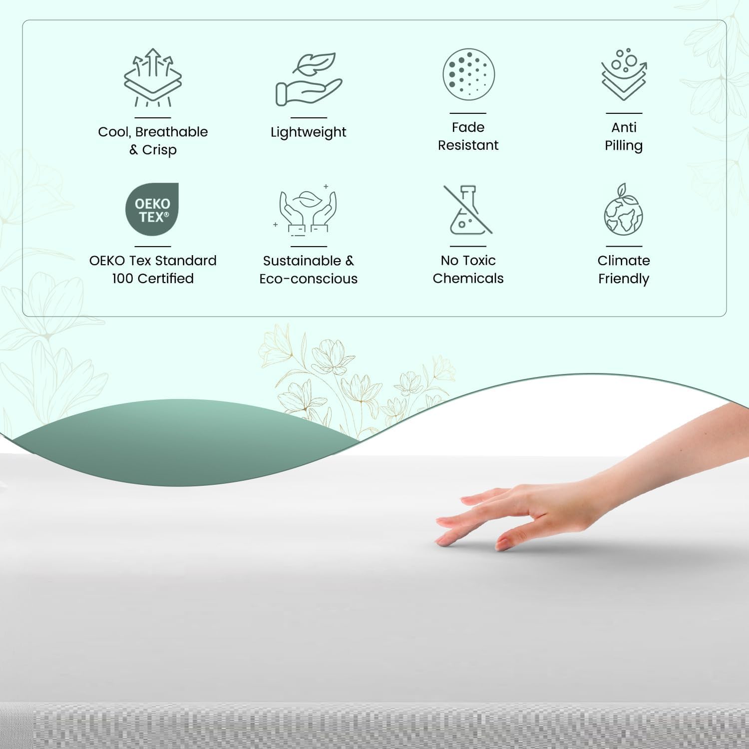 Featherstitchnewyork Feather & Stitch Softest 100% Cotton Sheets, 300 Thread Count Percale Weave Bedding, 16" Deep Pocket, Cooling Sheets,…