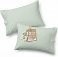 LaneLinen Lane Linen 100% Organic Cotton King Pillow Cases Set of 2 (20"x36") - Cool Blue 4 Inch Cotton Blue