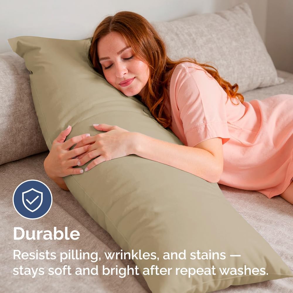 Body Pillowcases Set of 4-20x54 Long Body Pillow Case - Soft Body Pillow Cover for Sleeping & Side Sleepers - Comfy, Cozy Breathable &…
