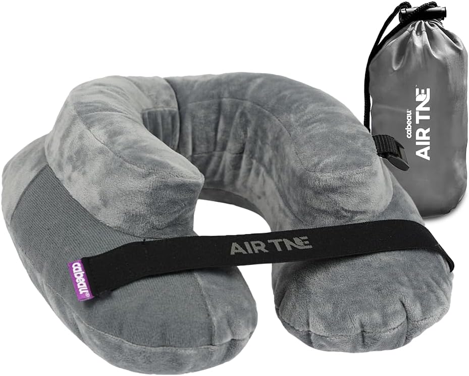 Cabeau Inflatable Travel Pillow – Air TNE – Adjustable, Lightweight, and Supportive for Sleeping on Airplanes, Trains, and Cars– Customized…