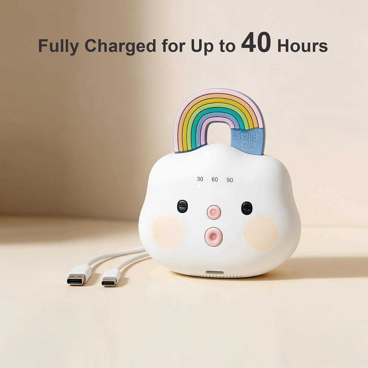 Baby Sound Machine Portable White Noise Machine with 14 Soothing Sounds Rechargeable White Noise Sound Machine with 3 Timer Setting and…