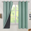 BGment Thermal Insulated 100% Blackout Curtains for Bedroom with Black Liner, Double Layer Full Room Darkening Noise Reducing Grommet Curta…