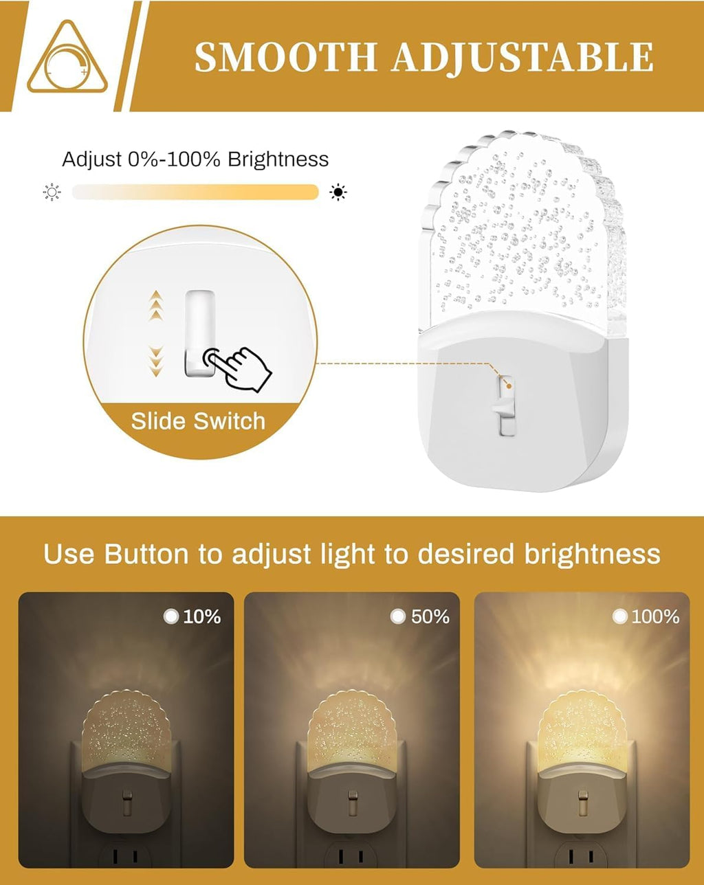 DORESshop LED Night Light, Baby Night Lights[4 Pack], Plug in NightLight with Auto Dusk to Dawn Sensor, Adjustable Brightness NightLights…