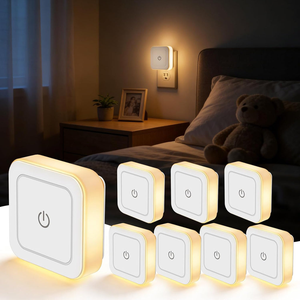 Sujeet Modern Night Light, 1-50LM Stepless Dimming LED Night Light with 3CCT (3000K/4500K/6500K), Night Lights Plug into Wall Night Light f…